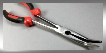 11 Zoll Stainless Steel Hakenlösezange NEEDLE NOSE PLIERS von P-LINE für das Entfernen von tiefsitzenden Haken und Drillingen in Hechtmäulern